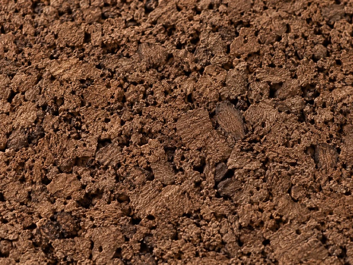 Gros plan d’un panneau isolant en liège expansé